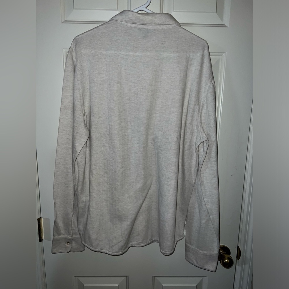 Banana republic, long sleeve button down, casual men’s shirt, large, oatmeal - Picture 8 of 9